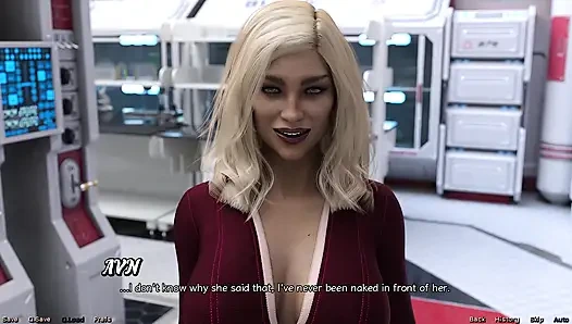 Закованная в космосе - стриптизерская милфа светит своими большими сиськами