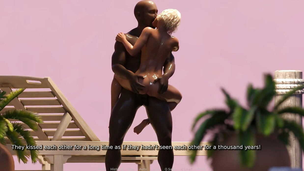 My Hotwife - Gameplay - Roleplay - Beach Oily Fuck with BBC & Vacation with BBC Cock