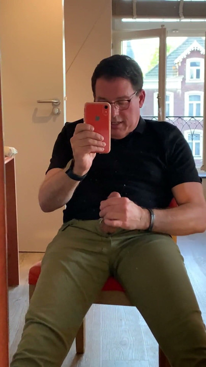 Quick jerking off session and cumming after work. I eat my cum too. | Clip 1