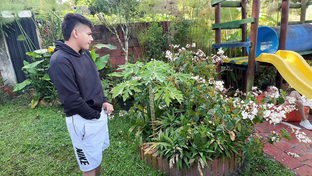 My House Gardener Sees Me Masturbating and Gets Horny, so I Decide to Please Him by Letting Me Put His Huge Cock in.