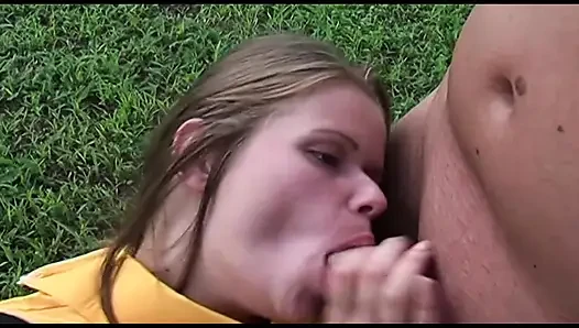 Blonde Babe Takes on Two Cocks in Wild Group Fuck