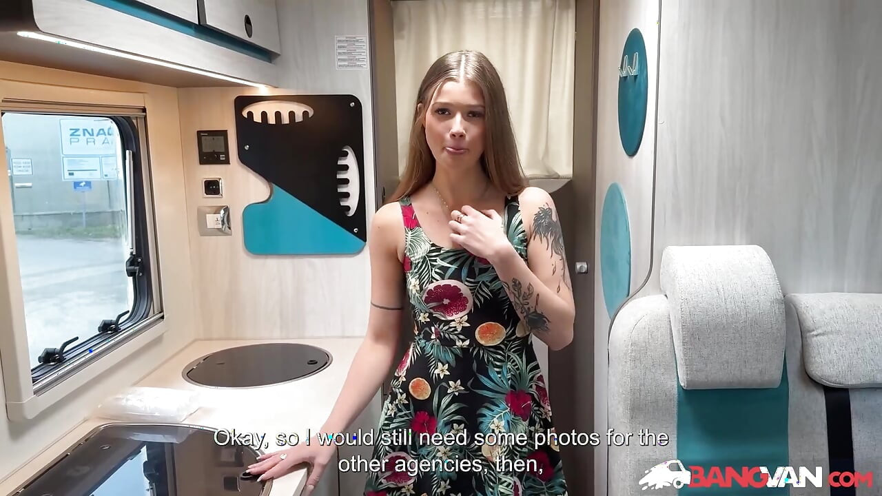 BANGVAN - Bimbo Olivia Sparkle fucks for money