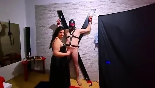 Slave Is Completely at the Mercy of St. Andrew's Cross Part 3