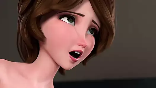 Big Hero 6 - tia Cass pela primeira vez anal (animação com som)