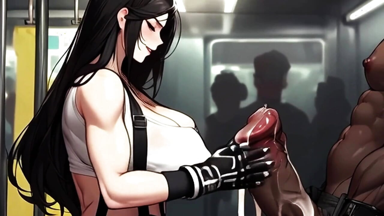 Tifa Gives Strangers Sneaky Handjobs On The Midgar Train