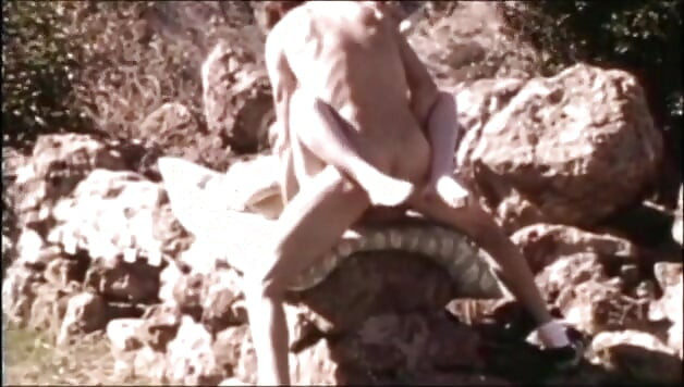 Vintage porn: duas jovens putas ao ar livre fodendo com o pau de John Holmes