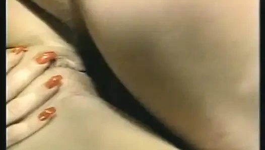 Skinny bitch gets both fuckholes torn apart by huge cocks strokes