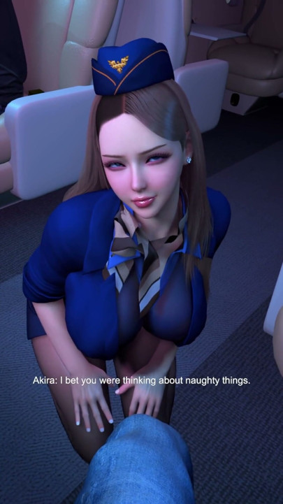 完璧なボディの客室乗務員に中出しセックス - 3Dアニメーション4K | クリップ1