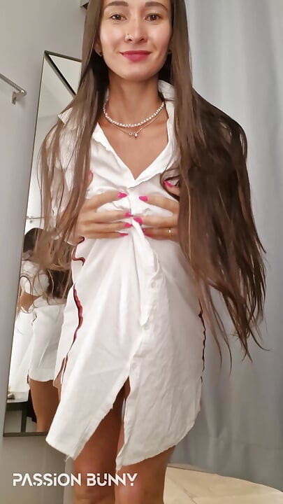 Clothes Changing - Fitting Room and Playing with Horny Pussy