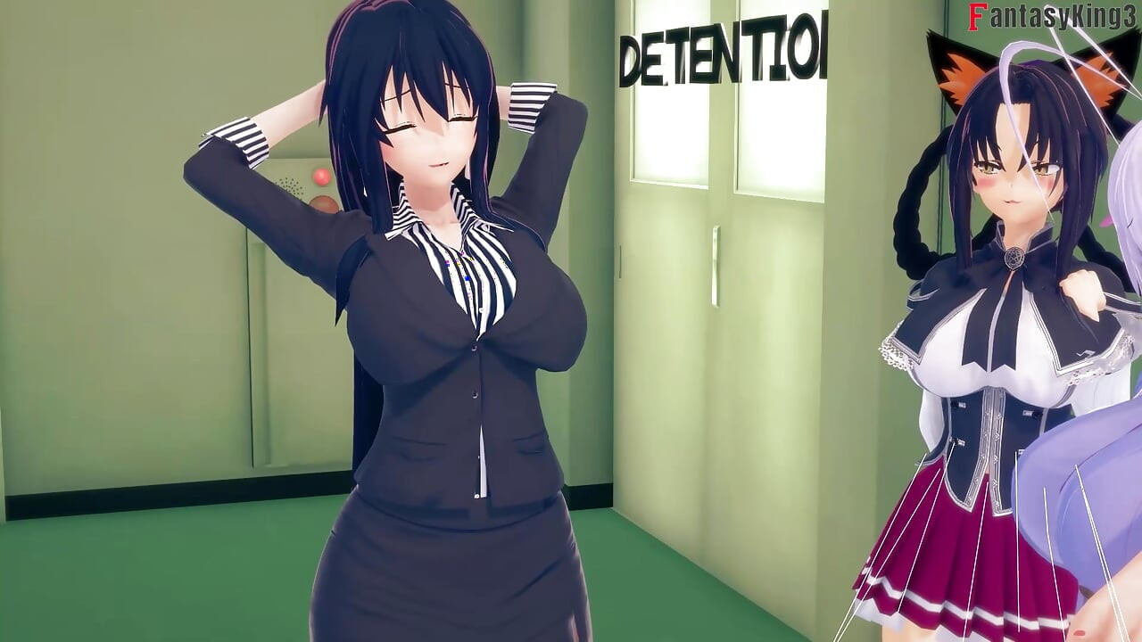 Rossweisse erwischte mich fast beim ficken mit Akeno - AUF DERER, DER NTR Madness Serie