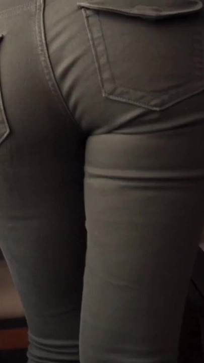 Amateur Teen In Tight Pants Teasing Her Whale Tail Thongs | Clip 1