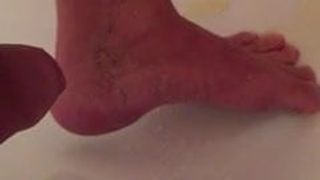 Fusspflege in der weiblichen Fußpflege in der Wanne