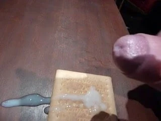 cum on food big load on cookie