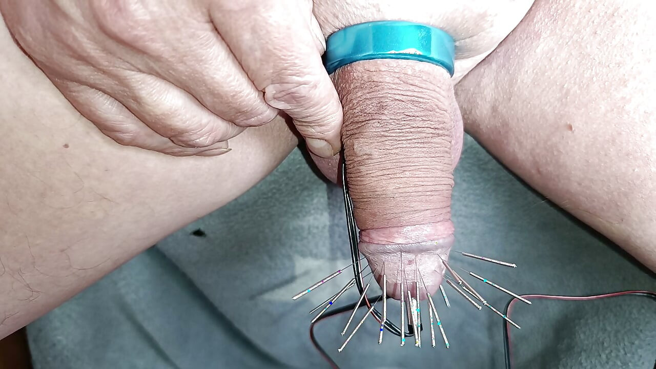CBT, BDSM, Electro Sex, Needles, Man Alone, Probing, Fetish, Acorn, Cock, Part 2
