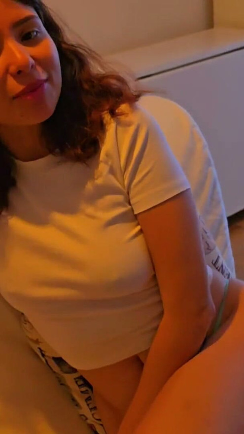 My hot girlfriend wants my cock inside while her parents aren't home | Clip 1