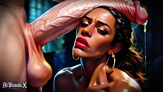 Big Boobs And Ass Ebony Goddesses - White Cock Worship: Dark ASMR & Extreme Contrast (4K AI Animated Porn)