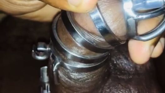 Removing my chastity cage after a whole day