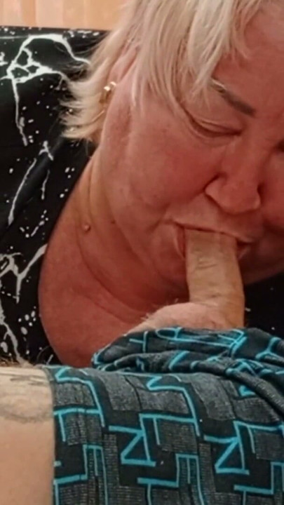 Mother-in-law sucks all the cum out of the penis | Clip 3