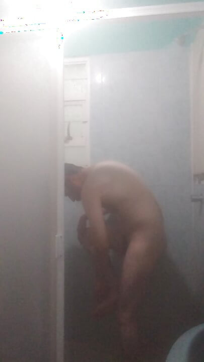 Man bathing