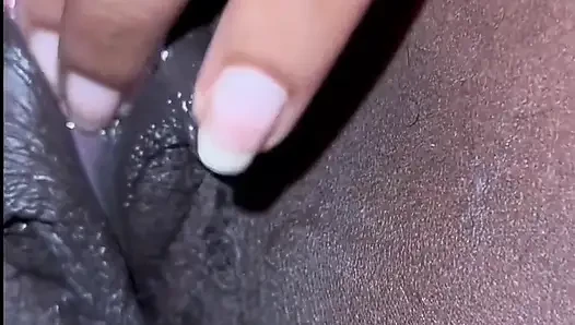 Rubbing Fingering My Big Labia Wet Pussy