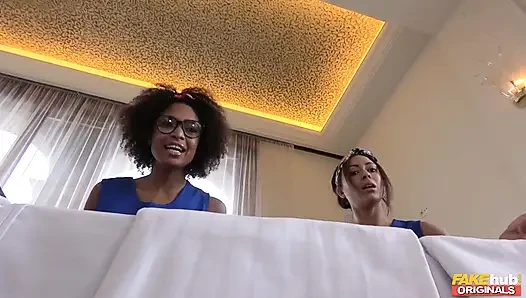 Fakehub originals - nackte ryan Ryder bekommt einen doppelten blowjob und fickt zwei latina, bevor sie auf ihre gesichter kommt