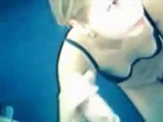 blonde gets a facial