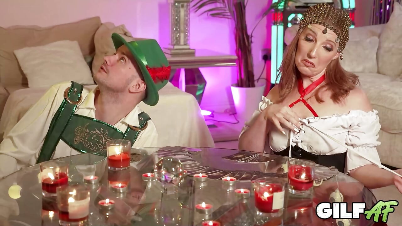 GilfAf- GILF Psychic Match Red Fucks The Bad Luck Out Of Sam Bourne
