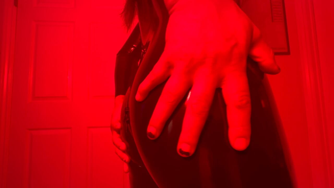 Red latex slow mow POV