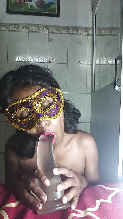 Indian wife playing with dildo