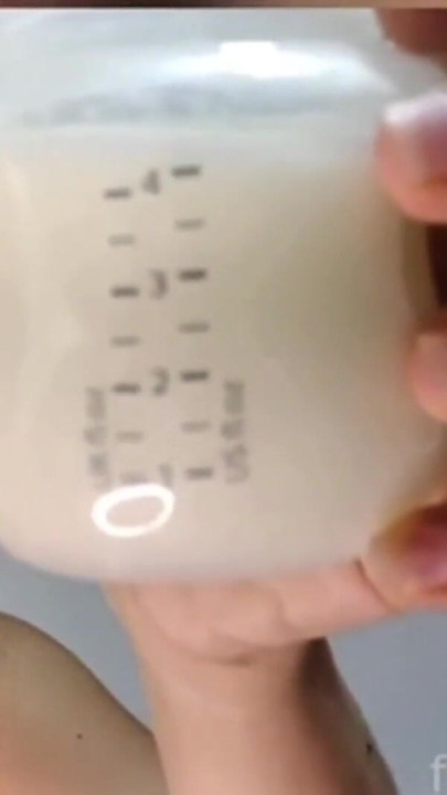 Woman milks herself and drinks her breast milk | Clip 3