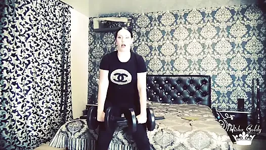 Intense exercises and strain and struggle with big weights