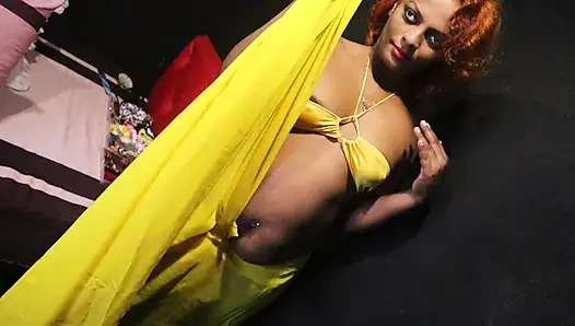 Saree With Oil Bath sexy Dance Nilmini Sheron