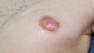 Rubbing Cum on Nipple