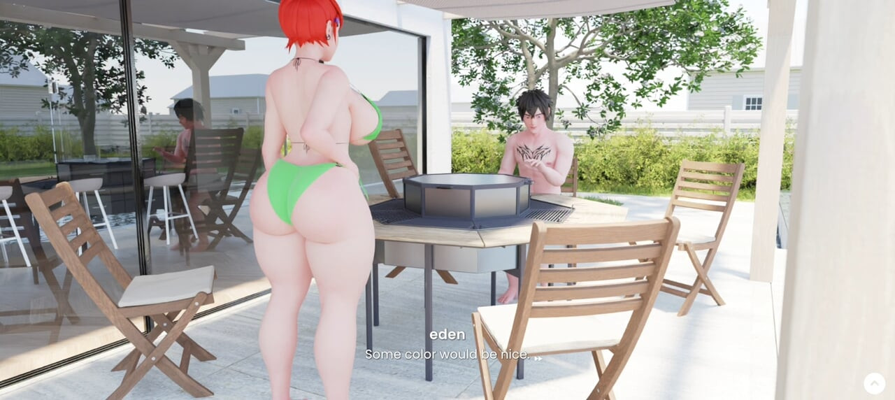 Siera let's Eden fuck her big ass at the pool