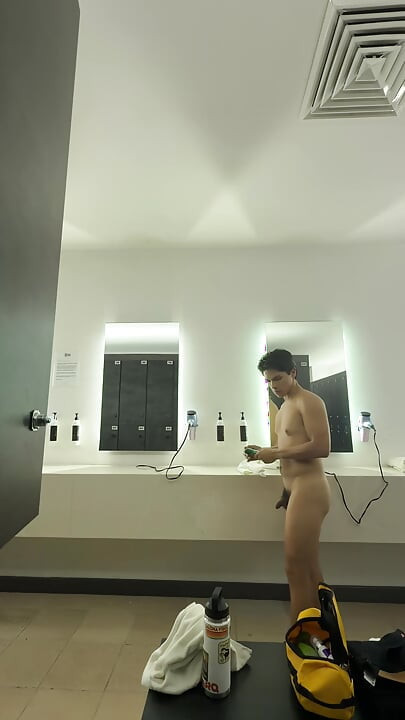 naked in the locker rooms of the gym