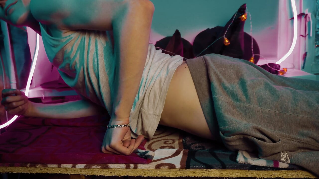 Hard cock during massage session