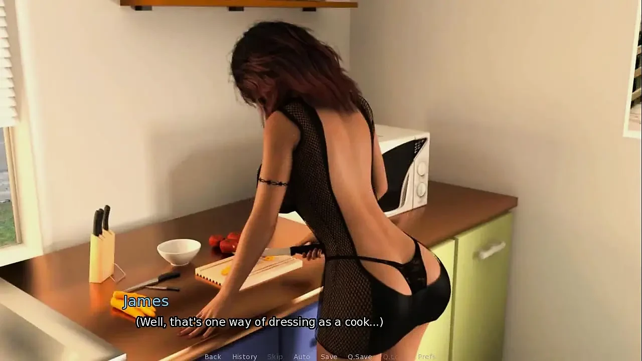 Thirsty for my guests: mature MILF with huge fake tits is fucking a guy with a big cock ep 22