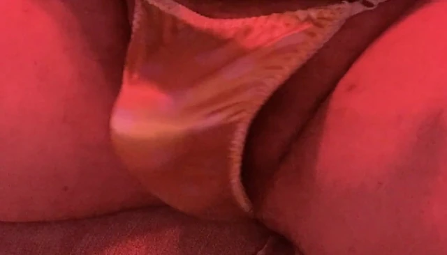 Satin Thong Panty Wank
