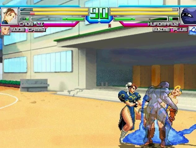 Chun Li & Cammy vs Kuromaru & Slime