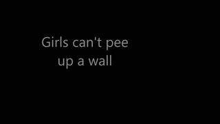 Mädchen können nicht gegen eine Wand pinkeln