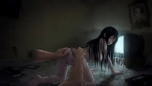 Beautiful Horror Girl Crawled Out of My TV