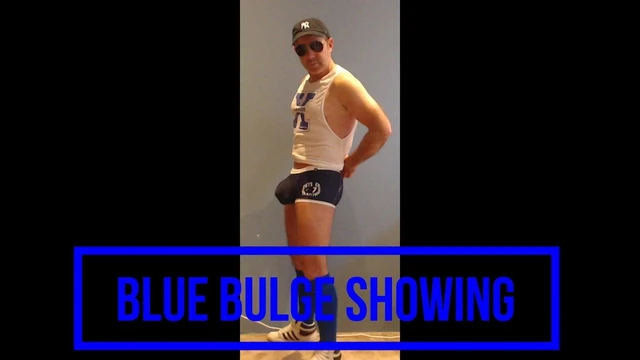Blue bulge showing