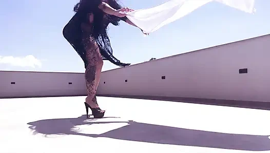 Masturbating in a beautiful spot