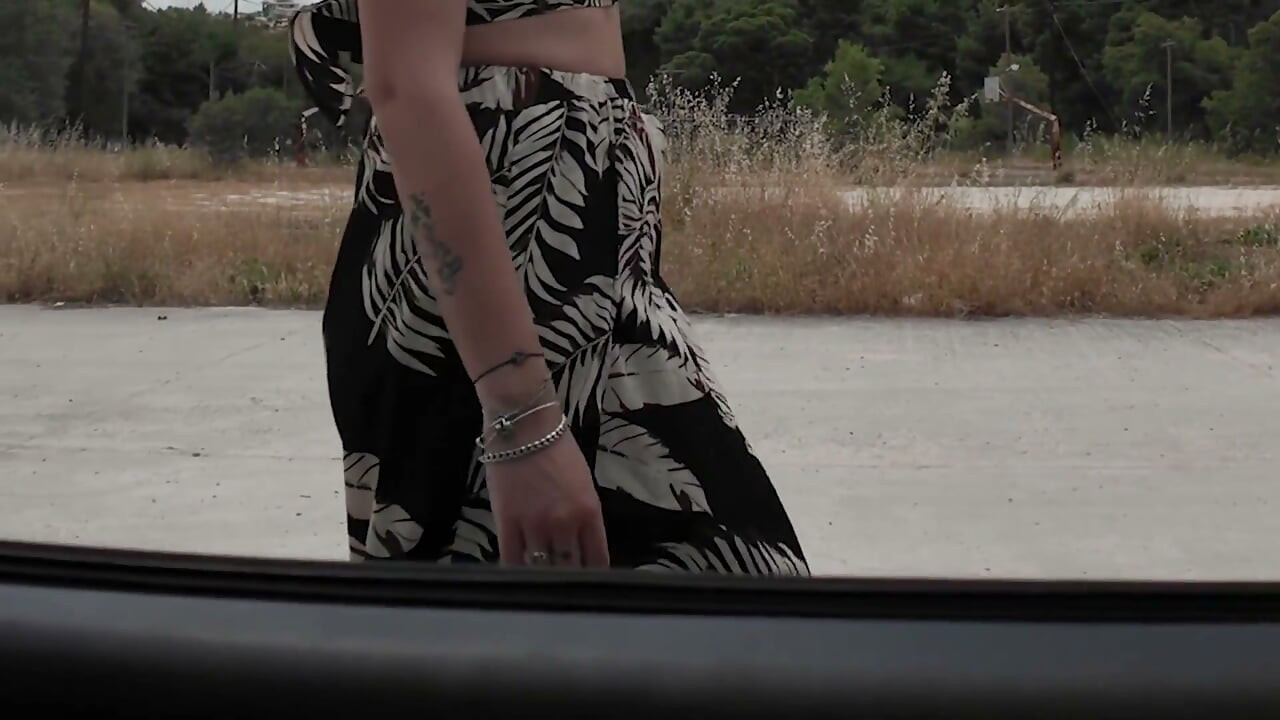 Teen Hitchhiker Asks for Help! She Gets Seduced Into Pussy Rubbing Orgasm!