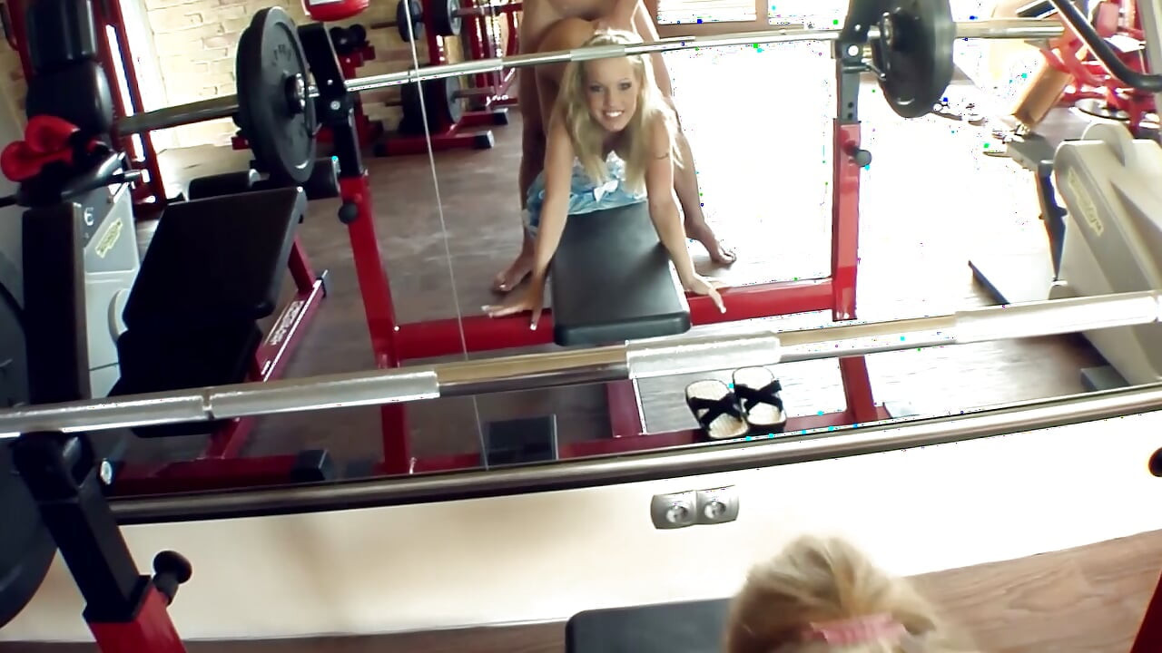 Gym Slut Fucked Hard on Bench Press POV