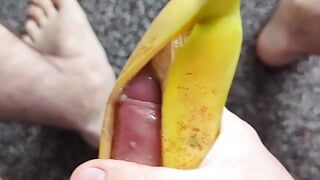 Masturberen met een banaan