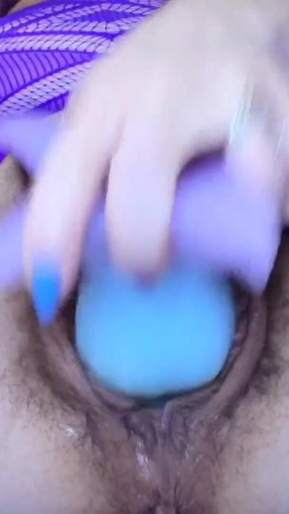 MILF Playing With Fat Hairy Pussy - Orgasms & Sucks Cum Off Vibrator | Clip 2