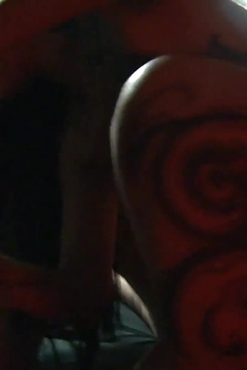 Tattooed girl eats cum after riding different cock in hot gang bang