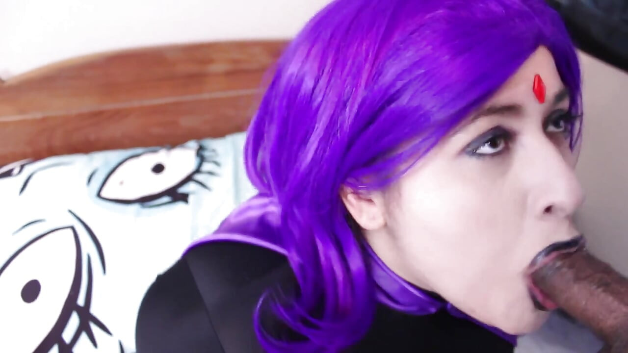 Raven Sucks on a Juicy Cock