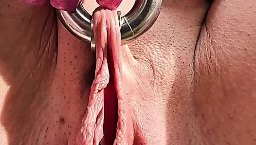 Langepussy. Devine muschi. Glorreich, riesig, schlampig, locker, unordentlich, warm, saftige muschi.